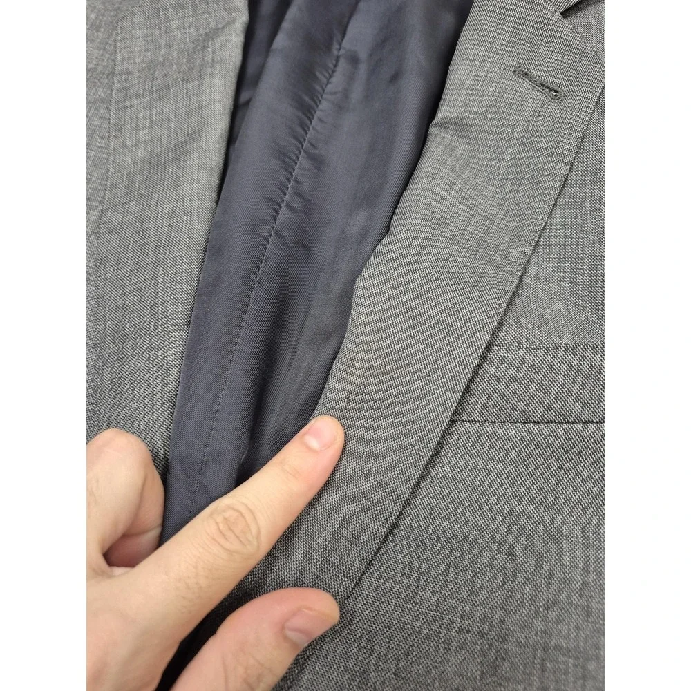J.Crew Suit Jacket Mens 38R Gray Wool Ludlow Tollegno 1900 2 Button Slim Fit